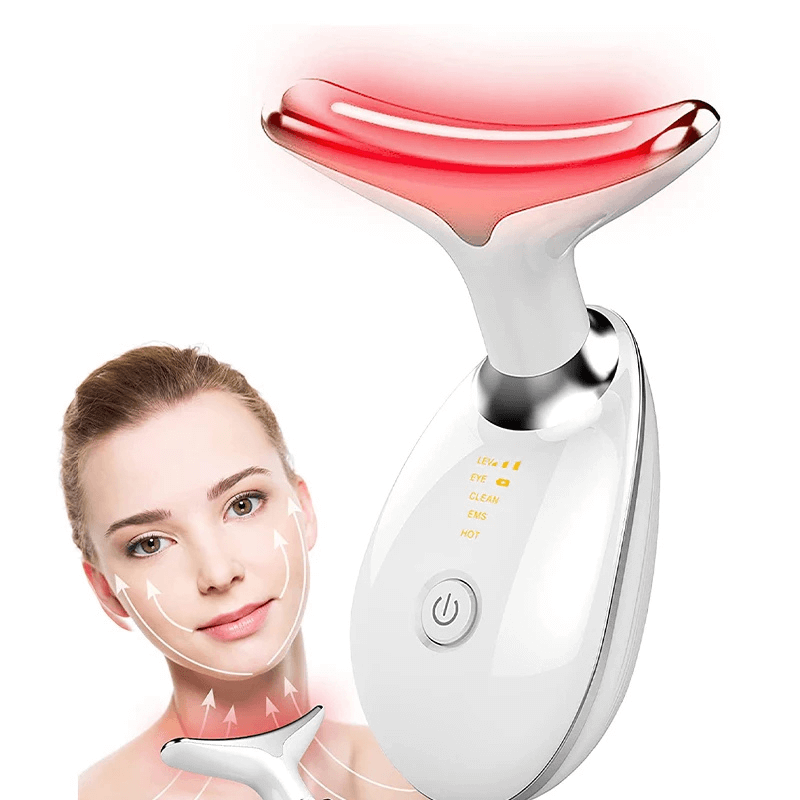 Massageador Facial LED Vibration Pro – Rejuvenesça, Tonifique e Redefina Seu Rosto em Minutos por Dia