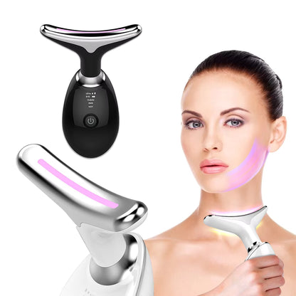 Massageador Facial LED Vibration Pro – Rejuvenesça, Tonifique e Redefina Seu Rosto em Minutos por Dia